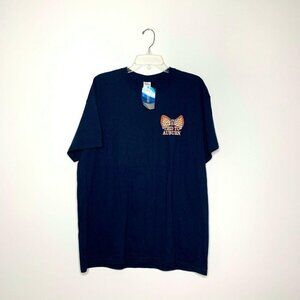 Gildan Auburn University Navy T-Shirt Orange Bow Tied to Auburn Unisex Large NWT